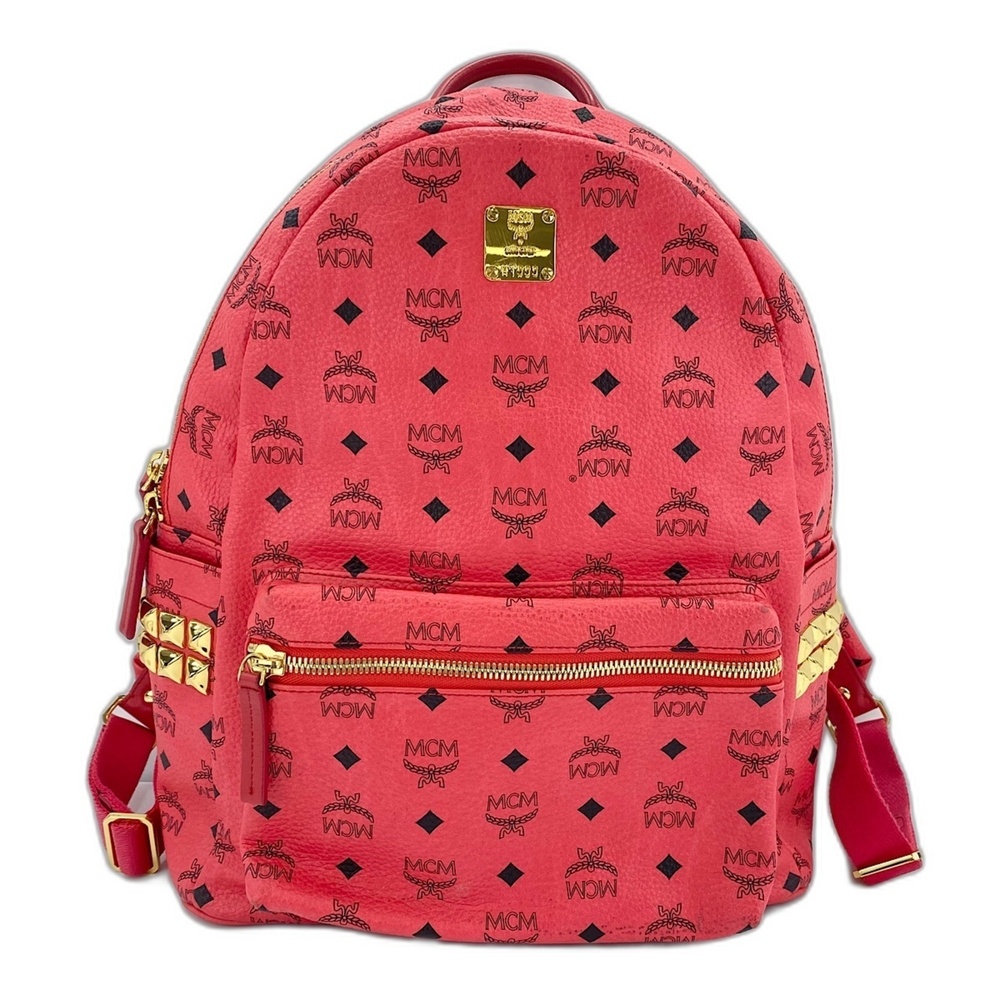 MCM Studded Backpack Pink